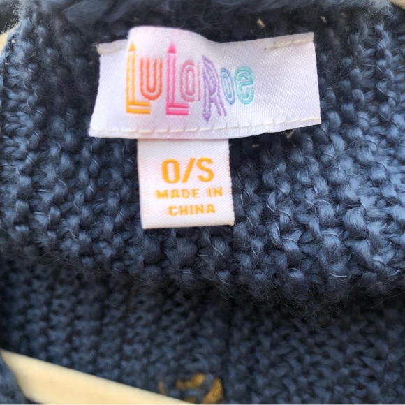 LuLaRoe Knit Mimi Shawl Blue & Green - Open Size - Picture 5 of 7